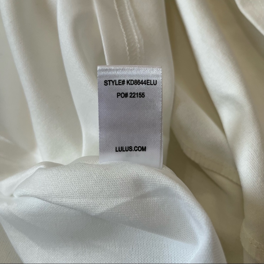 Lulu’s Delightful Surprise Ivory Open Back Off-white Skater Mini Dress Size S - Picture 12 of 13